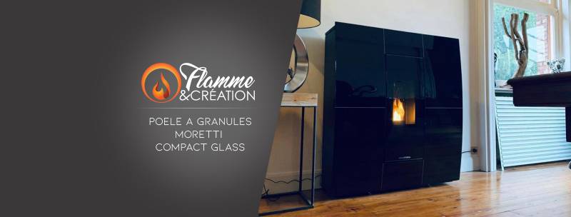 Flamme et Creation - poêle à Granulés Moretti Compact Glass