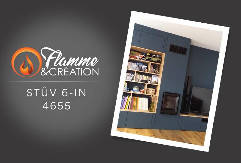 Flamme et Creation pose un mini insert Stuv dans un appartement a Lyon